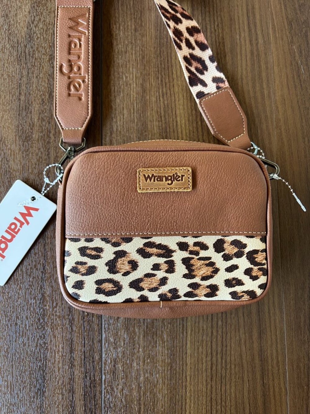 Wrangler Small Crossbody Bags for Women Brown Mini Purses with Guitar Strap - Picture 8 of 15